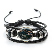 The Vampire Diaries Leather Bracelet Adjustable Elena Stefan Braided Beads Bracelet Handmade Jewelry Gifts Style 14
