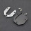 Side support plate for motorcycles and scooters Silver 5