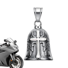 Retro Punk Style Guardian Bell Motorcycle Watches Men Cross Lucky Watch Angel Wing Knight Watch Metal Pendant Motorcycle AccessoriesBY C