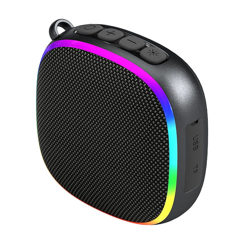 Paveos Portable Waterproof Bluetooth Speaker With Rgb Lights, Magnetic Absorption, Mini Audio Card, Compatible With Headphones, Black 9558633655971