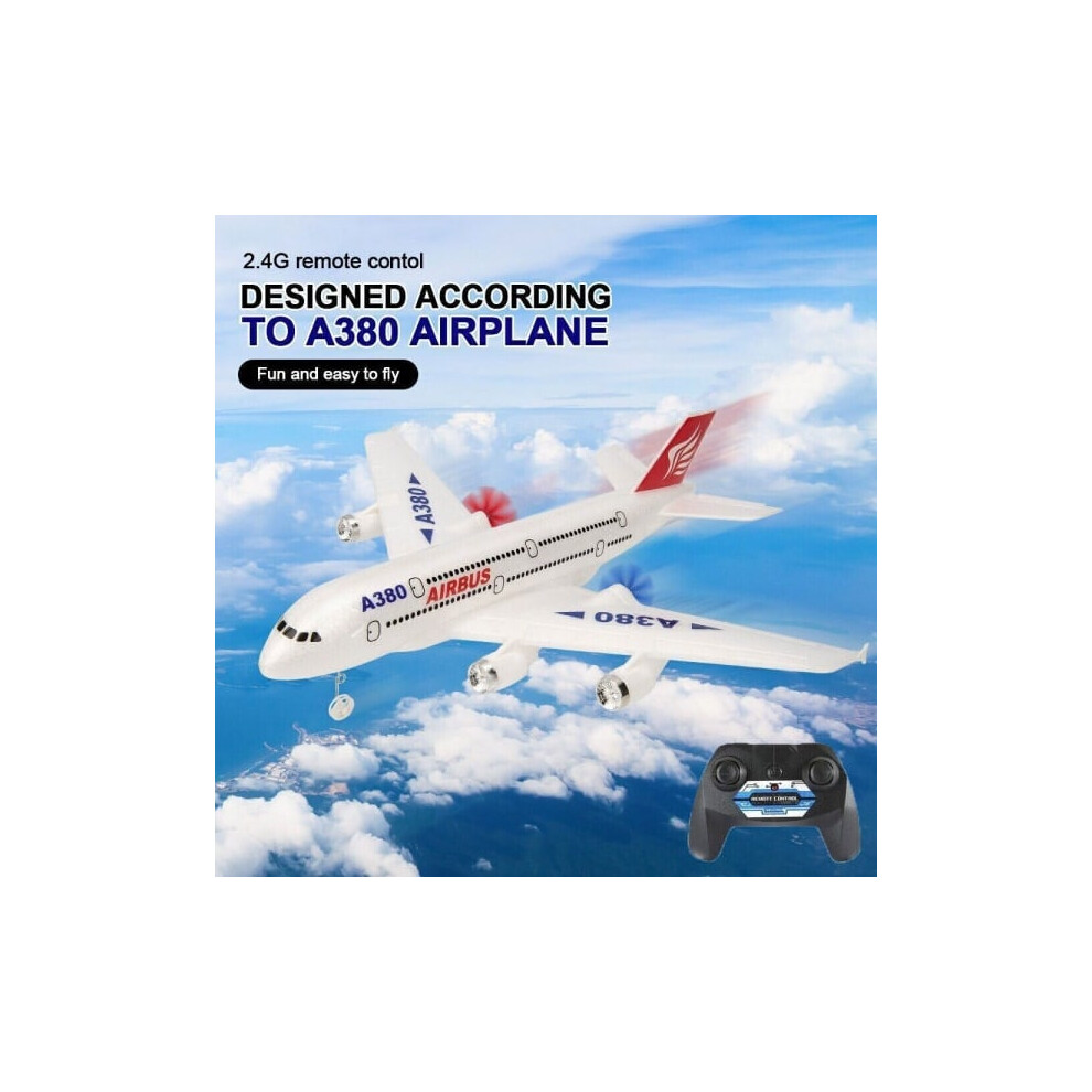 2.4G Airbus A380 Rc Airplane 2Ch 6-Axis Gyro 420Mm Fixwing Remote Control Glider Boy Gift With 3 Batteries 9558633655940