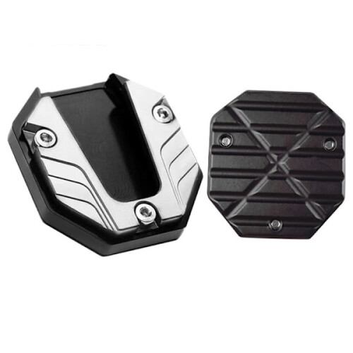 Side support plate for motorcycles and scooters Silver 2