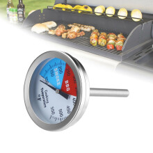 Easy Reading BBQ Thermometer Gauge Quick Response Stainless Steel 3 Color-Coded Zones Grill Temperature Gauge for Smoker