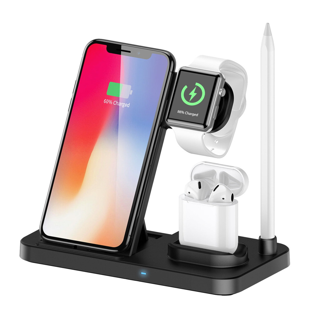 Phone Mount For Car, Three-In- Wireless Charger Folding Wireless Charging Bracket Suitable For Mobile Phone Headset Watch 9395123120799