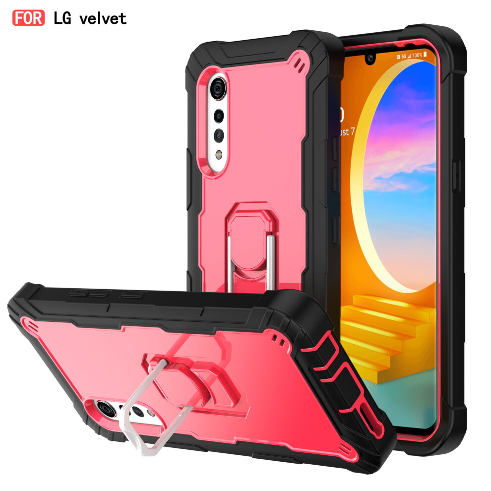 Velvet 5G Case 6.8" - Heavy Duty Shockproof Hybrid Rugged Case With Kickstand & Ring Holder For Lg Velvet 5G 2020 Lm-G900 9395123123134