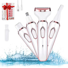 Taletseten Comfort 4 in 1 Electric Lady Shaver, Rechargeable Waterproof Razor with Trimmer, compatible with Taletseten replacement heads