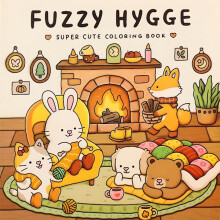 Coloring book for adults and teenagers with super cute animal characters in simple, relaxing patterns perfect for relaxation Paperback 46 pages