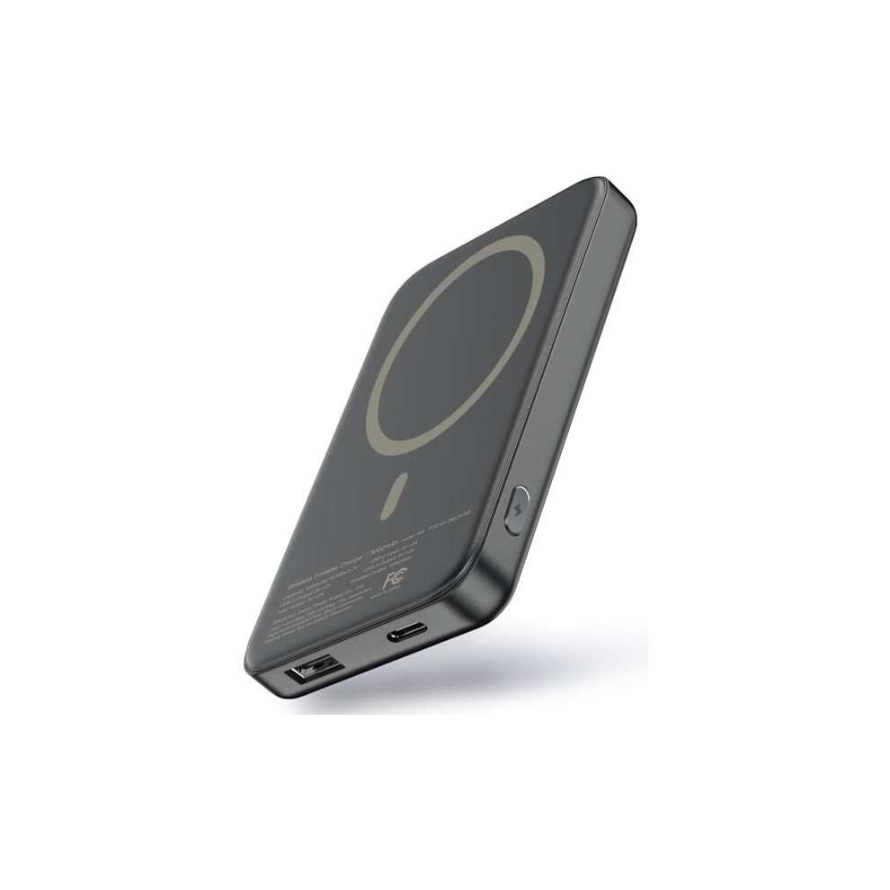 For Magsafe Portable Charger, 22.5W 10000Mah Wireless Magnetic Powerbank (Black) Kk Black 9395123348766