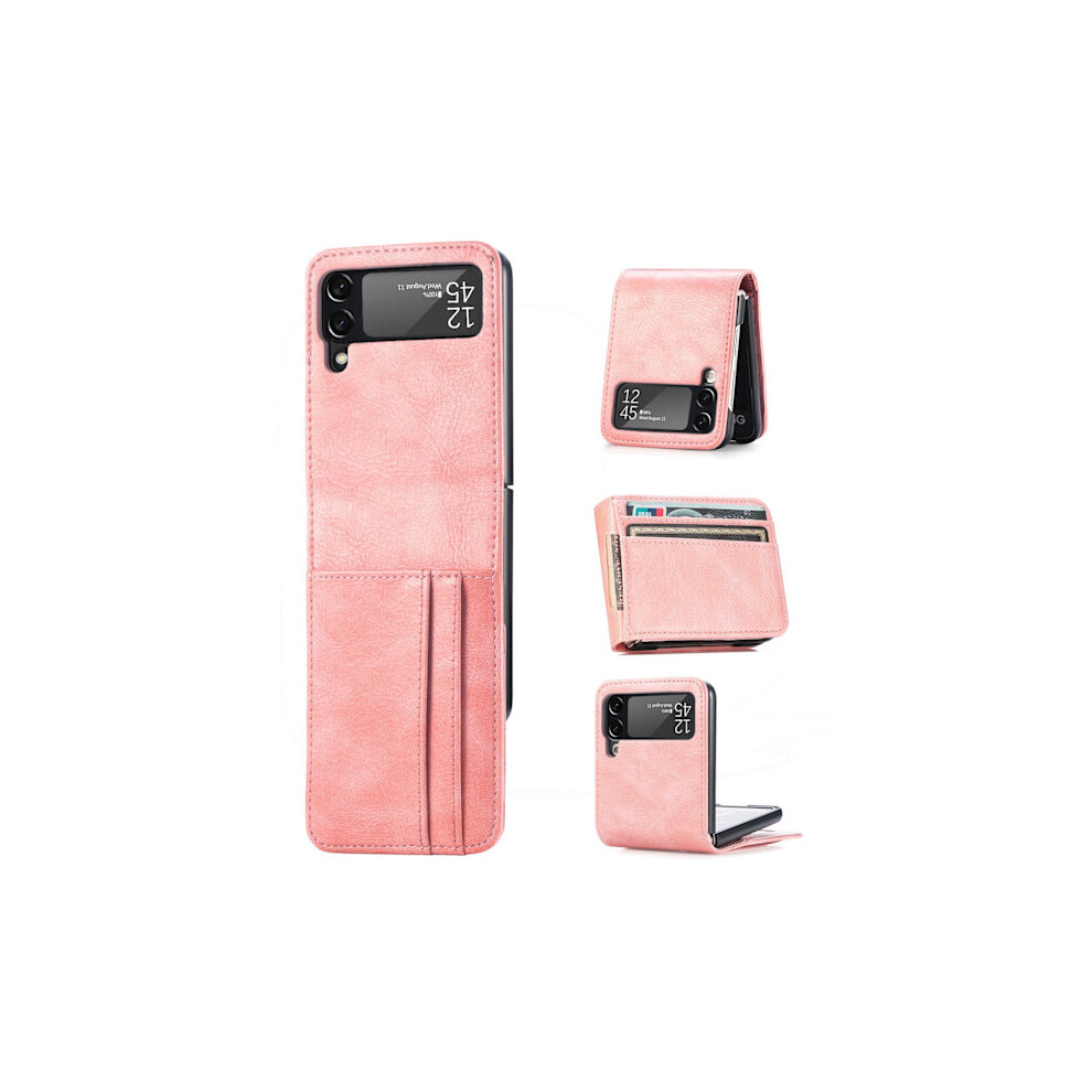 Compatible With Samsung Galaxy Z Flip 3 - Case With Card Slot Rose Gold 9395123348902