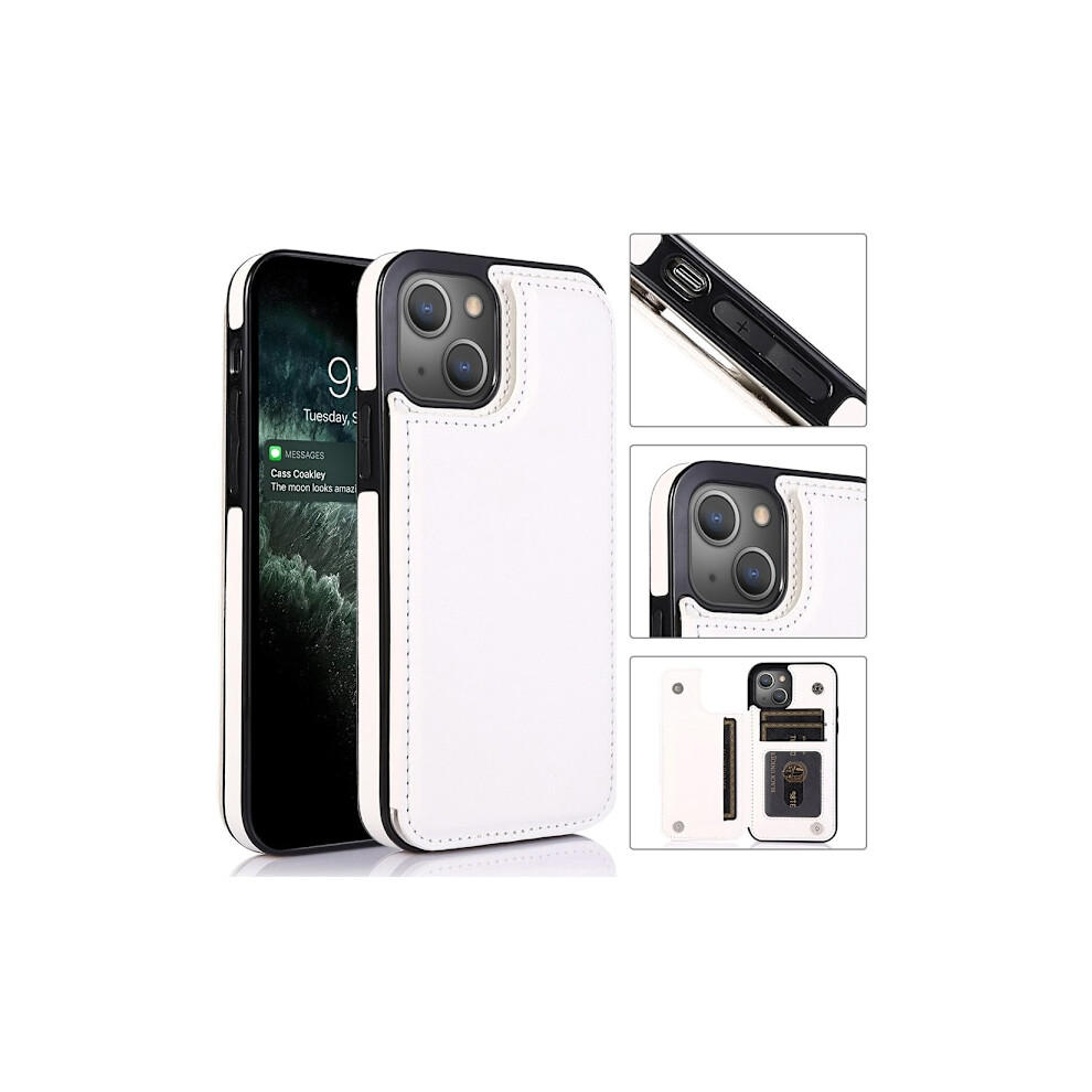 Compatible With Iphone 13 Mini - Smooth Case With Card Holder White 9395123348964