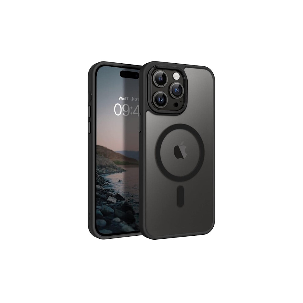 Compatible With Iphone 14 Pro Matte Magsafe Cover Black 9395123348742