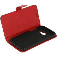 Wallet case - compatible with Samsung - Galaxy A5 2017 - Eco-leather - Red - Built-in kickstand Red