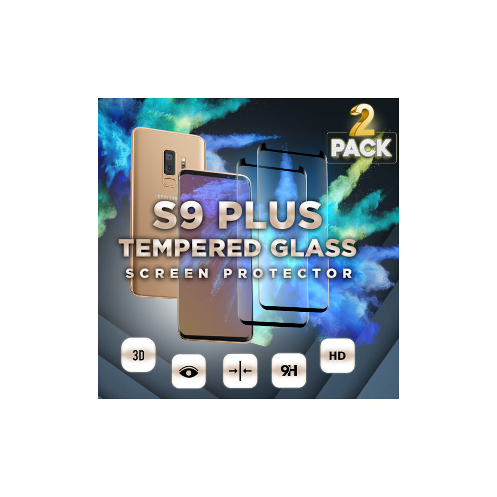 Pack Compatible With Samsung Galaxy S9 Plus - Tempered Glass-9H Super Quality 3D 9395123349275