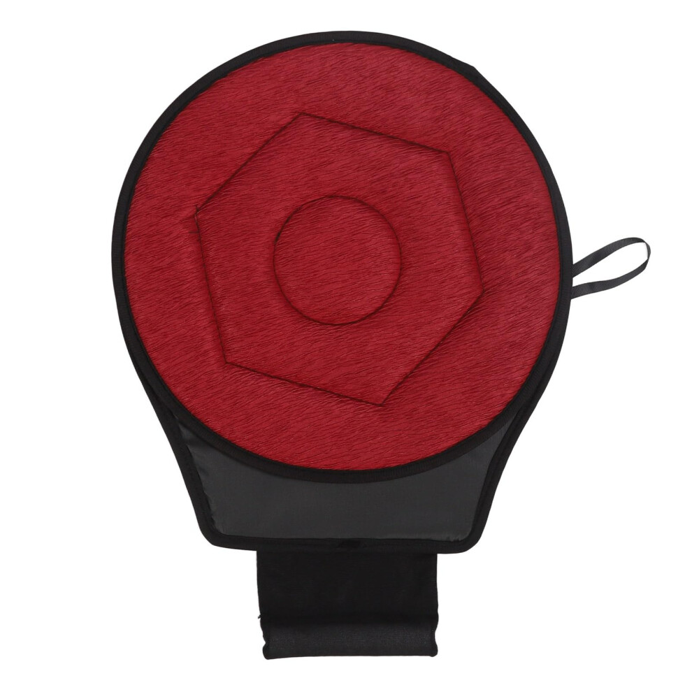 Burgundy 360 Swivel Car Seat Cushion For Elderly, Ergonomic Rotating Cushion With Finish