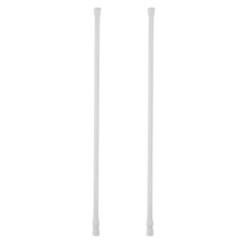 2pcs Tension Shower Curtain Rods NoDrill Adjustable Length Multipurpose Closet and Bathroom Use
