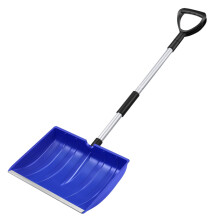 Large Adjustable Snow Shovel with Aluminum Handle and Ice Scraper, Deep Scoop for Car Truck Winter