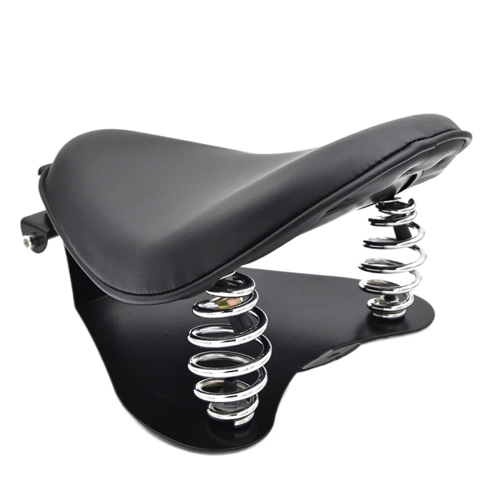 Motorcycle Solo Seat With Spring Baseplate Bracket, Ergonomic Cushion For Bobber Chopper 9070919638220