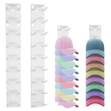 Hat Rack 2Pack Wall Mounted Cap Organizer with ShapePreserving Hooks for Closet Door or Entryway