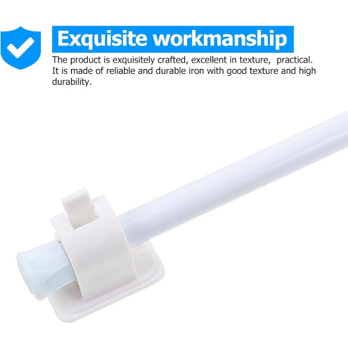 Telescopic Curtain Rod Adjustable Retractable NoDrill MultiUse for Shower Wardrobe Bathroom 1