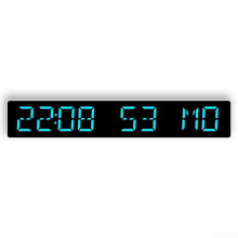 Wireless Auto Adjusting Digital Wall Clock with Dual Alarm and Countdown Timer, White Blue LED