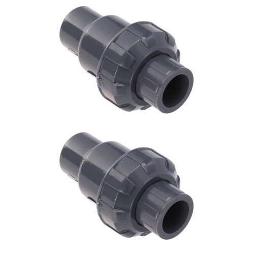 2pcs Replacement Ball One-way Pump Check - DN15A Diameter 20mm US Style (Dark Grey)