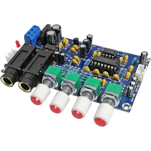 Dual Power CD2399 Microphone Reverb Board with Karaoke Delay Effects AC12V Amplifier Module 1