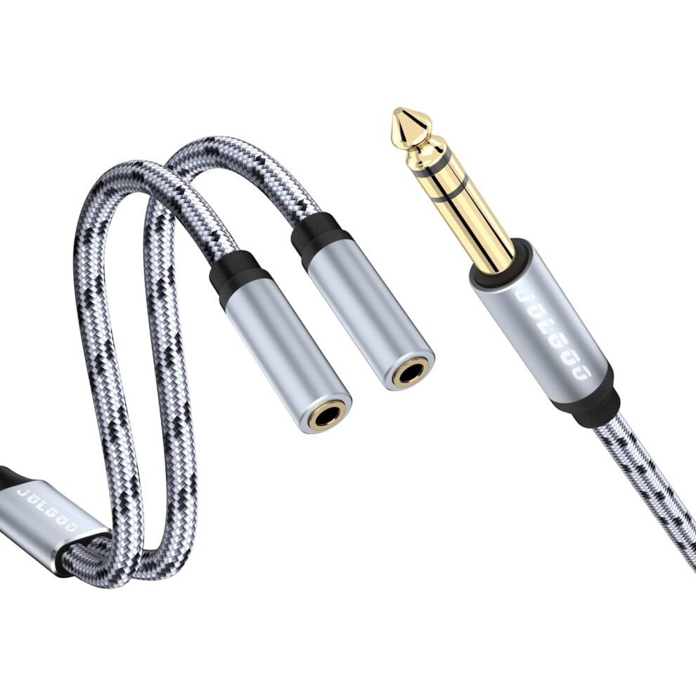 1/4 To 3.5Mm Adapter, 1/4 To 1/8 Splitter Headphone Adapter, 6.35Mm Trs Stereo Jack Male To Dual 3.5Mm Stereo 9104899307095