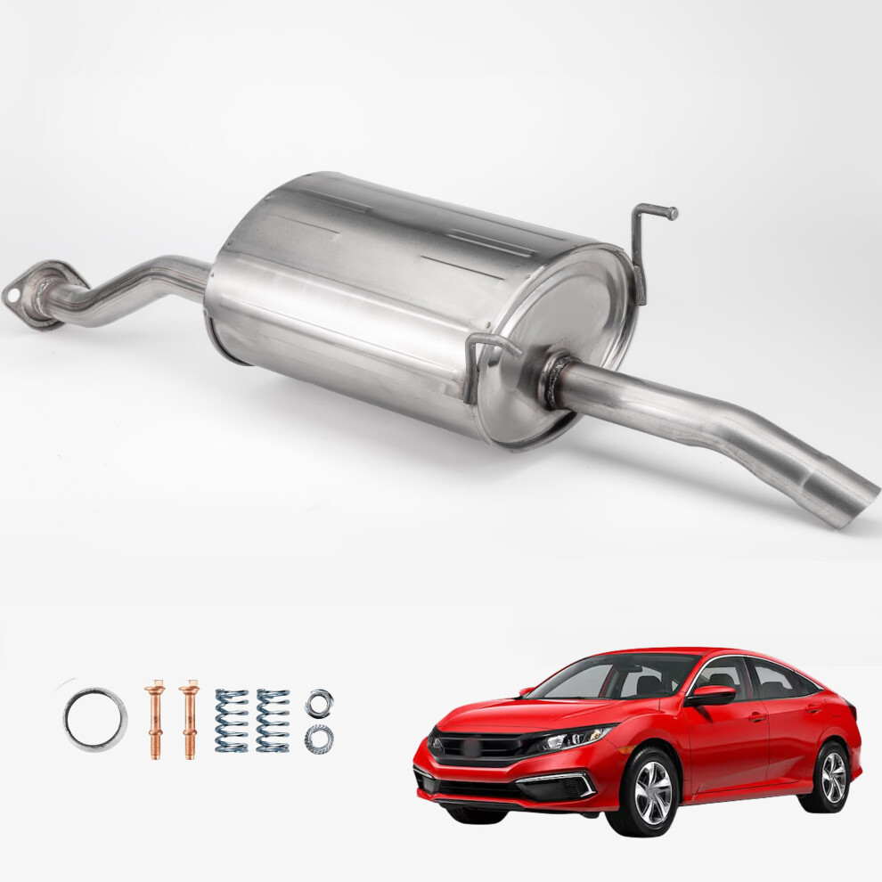 Exhaust Muffler 20012005 Stainless Steel Direct Fit For Honda Civic 1.7L And Acura 1.7El Canada 9455672582230