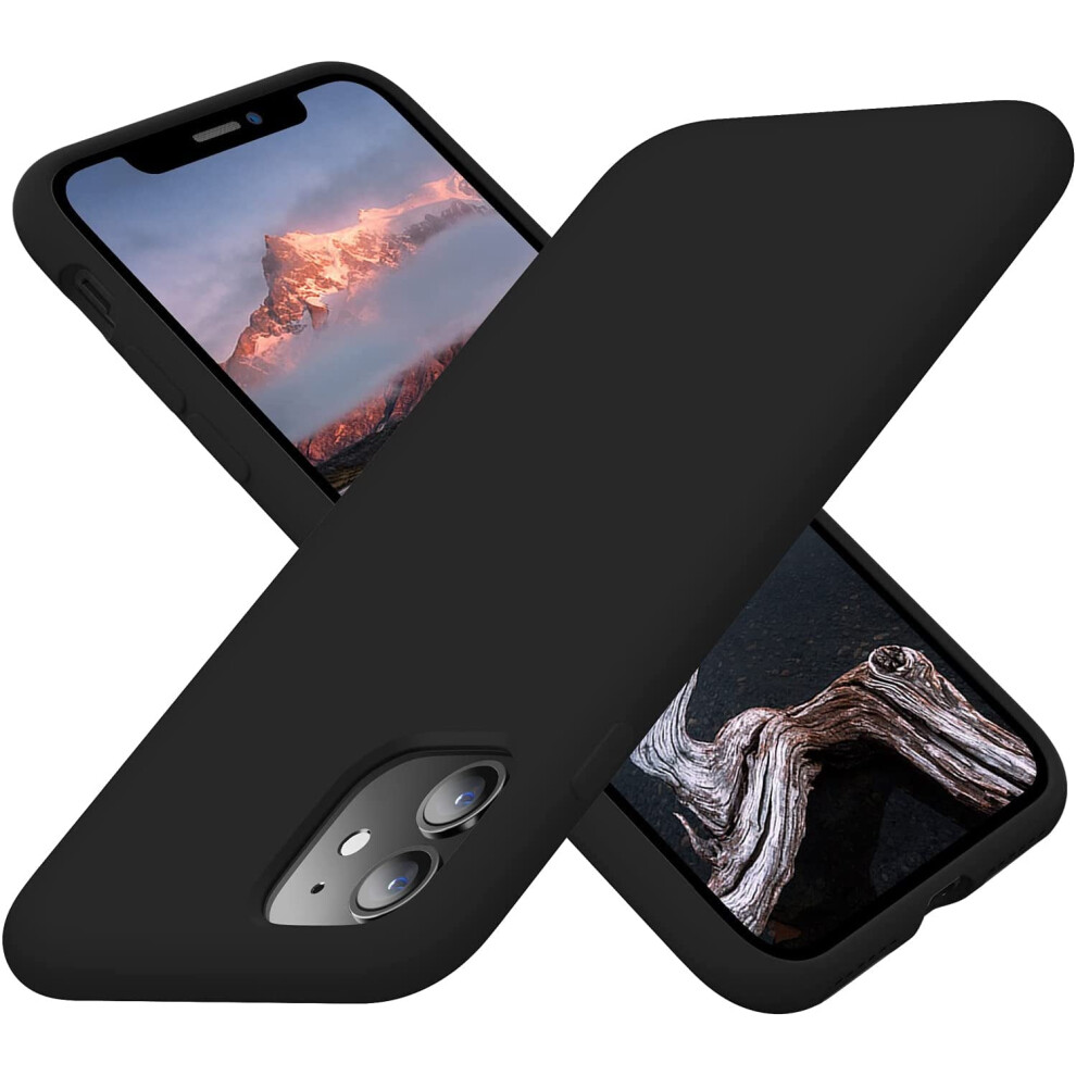 Designed For Compatible With Iphone 11 Case, Silicone Ultra Slim Shockproof Phone Case With [Soft Anti-Scratch Microfiber Lining], 6.1 Inch, Black 9104899308603