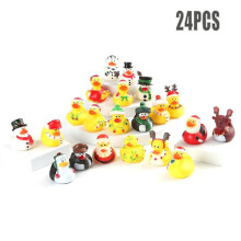 24/36pcs Rubber Ducks Bath Toys for Toddlers 1-3 Years, Assorted Ducks Bath Time Soft Baby Pool Toys Birthday Gifts 24PCS