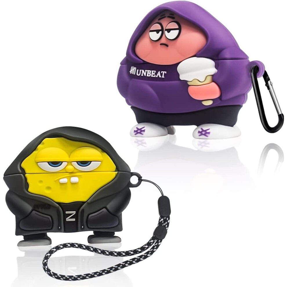 [2Pack] Case For Compatible With Airpods Pro 2Nd Generation 2022, Cute Compatible With Airpods Pro 2 Cartoon Character Case, Unique Design Funny Fun 9104899307163