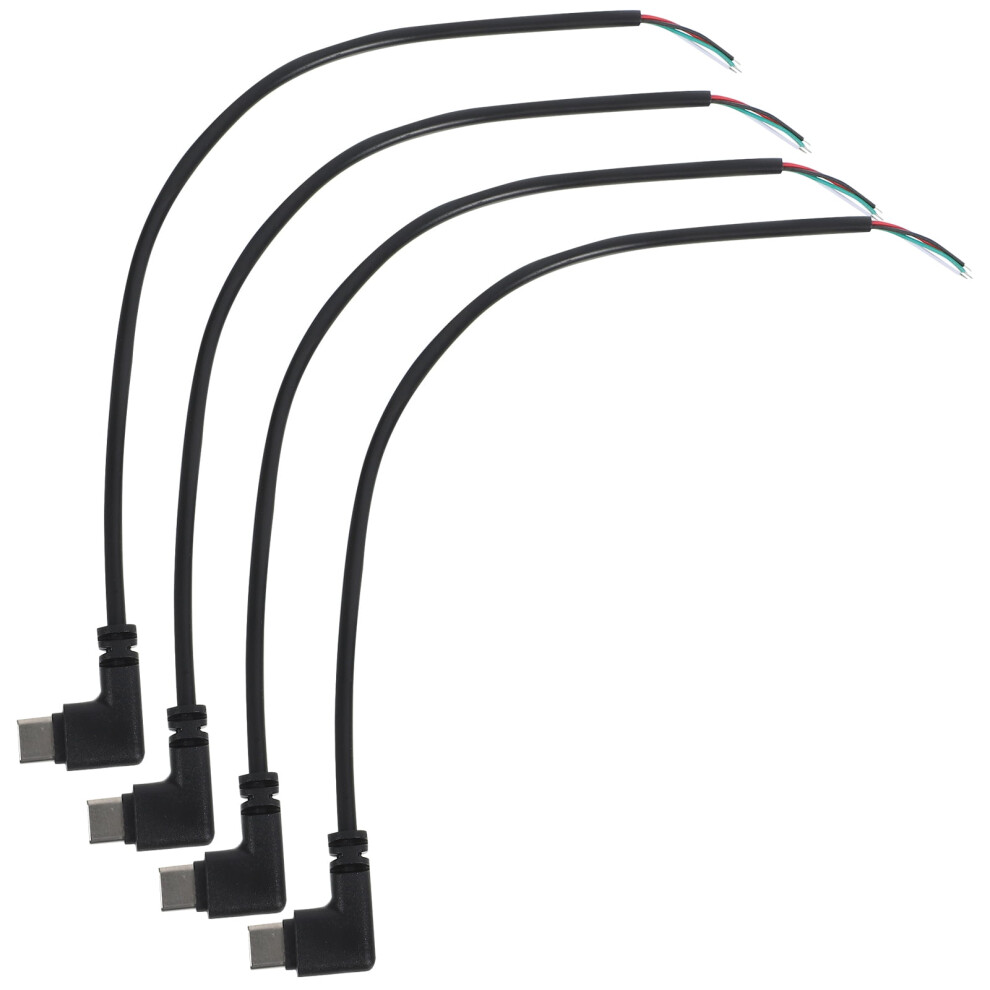 Ferencaa 4Pcs Short Right Angle Usb Cable C To 4 Pin Bare Wire Open End Wire 90 Degree Usb Type C Male Plug 9104899306333