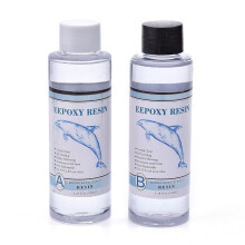 1Set Clear Crystal Epoxy AB Glue 1:1 Ratio, 2pcs 120ml each, for DIY UV Resin Jewelry Making, compatible with resin molds