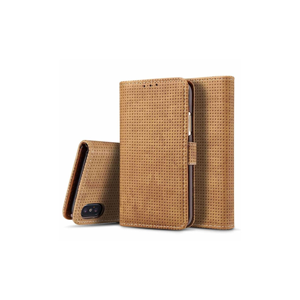 Wallet Case In Retro Design From Leman For Compatible With Iphone Xs Max Brown 9499224081895