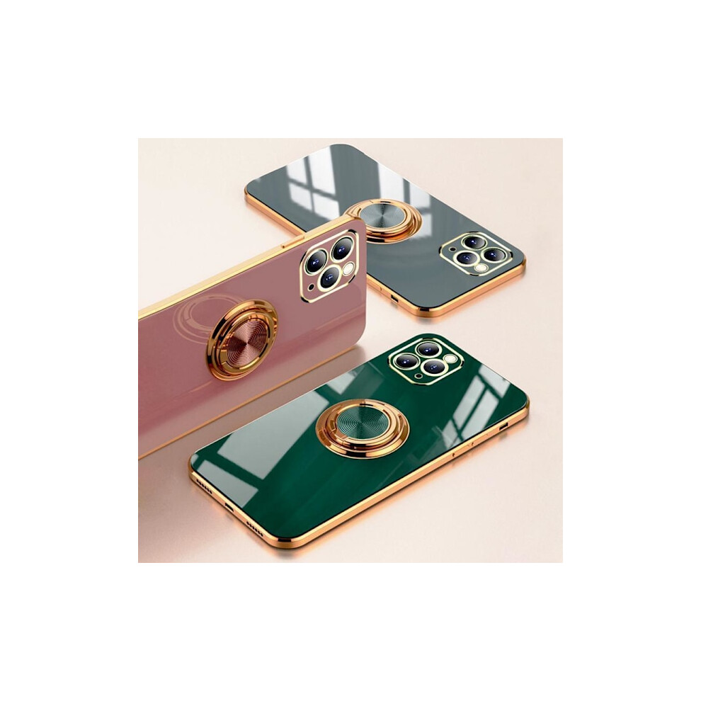 Luxurious Stylish Case 'Compatible With Iphone 14 Plus' With Ring Stand Function Gu Green 9499224081727