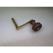 Universal Grandfather Clock Winding Key Brassplated with Wooden Handle for Howard Miller Sligh Ridgeway