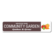 Community Garden Sign Backyard Sign Garden Sign Gardener Metal Sign Size: 4 x 16 Inch