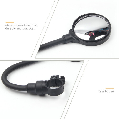 Mirror Bike Mirrors for Handlebars Adjustable Rearview Rotatable Acrylic Plastic 2 Pcs 2