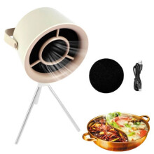 Portable 9W Range Hood, 3-Speed Adjustable Kitchen Exhaust Fan, Strong Suction Mini Extractor with Removable Filter, Vertical Rotating Design
