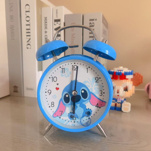Stitch Cartoon Double Clock Alarm Clock Bedside Clock 1