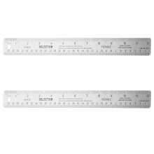 2pcs Professional Cork Backing Rulers Engineering Rulers Office Stationery
