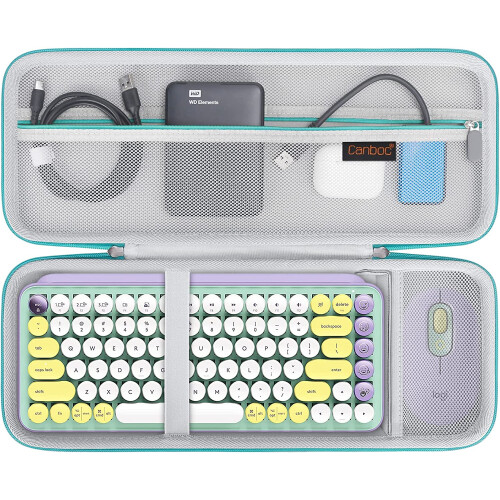 Hard Carrying Case Compatible with Logitech POP Keys Mechanical Wireless Keyboard and POP Wireless Mouse, Mesh