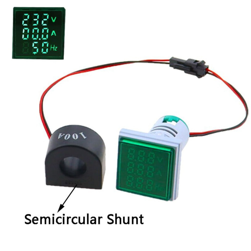 3-In-1Ac50~500Vdigital Voltmeter Hertz Frequency Meter Current Voltage Indicator 9499224759466