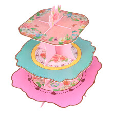 Three-tier Birthday Dessert Counter Cake Counter Cardboard Cupcake Stand