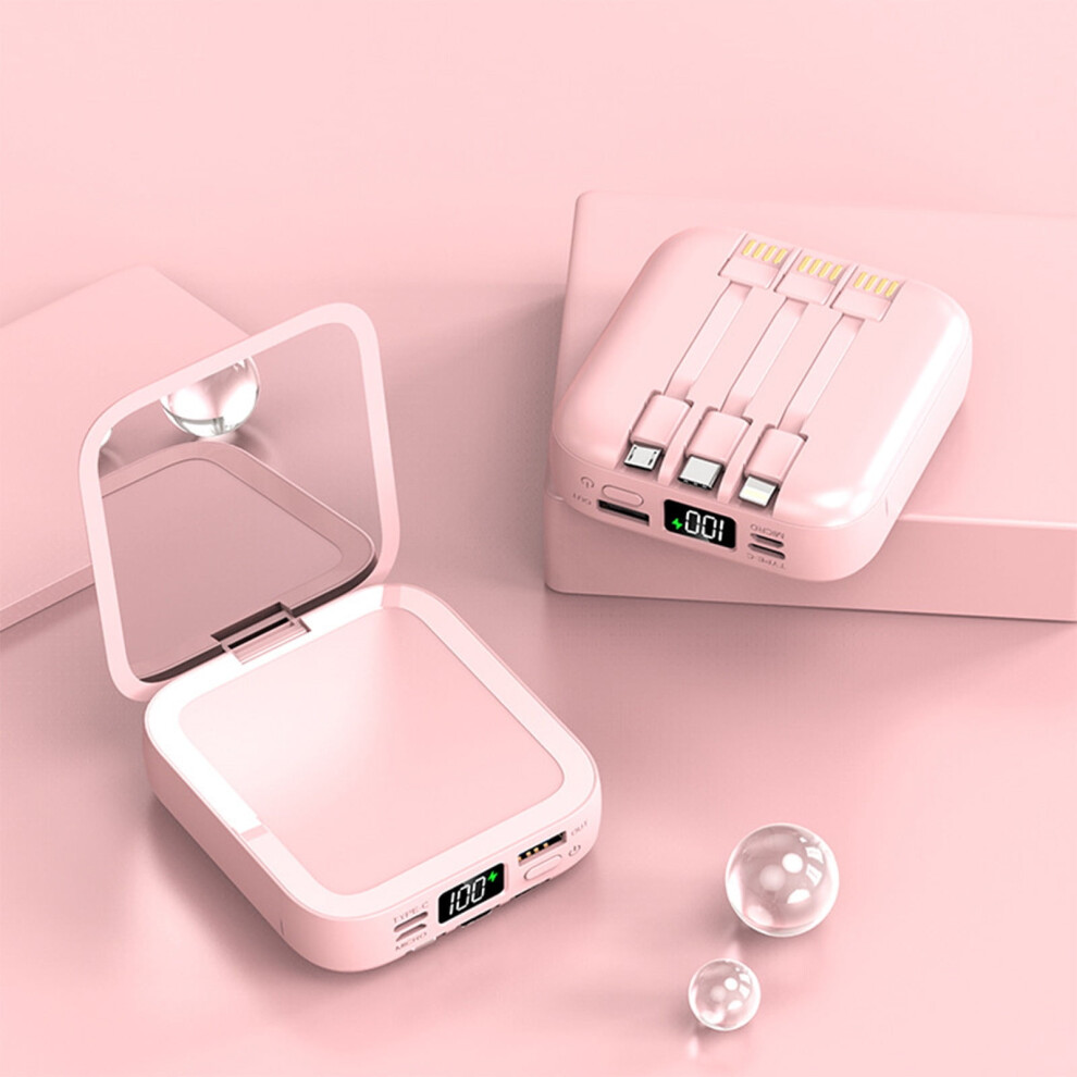 FloHua Christmas Gifts Clearance Beauty Mirror Portable Portable Power Supply Comes With 3 Cables Charging Battery Home Essentials