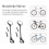 Mirror Bike Mirrors for Handlebars Adjustable Rearview Rotatable Acrylic Plastic 2 Pcs 2