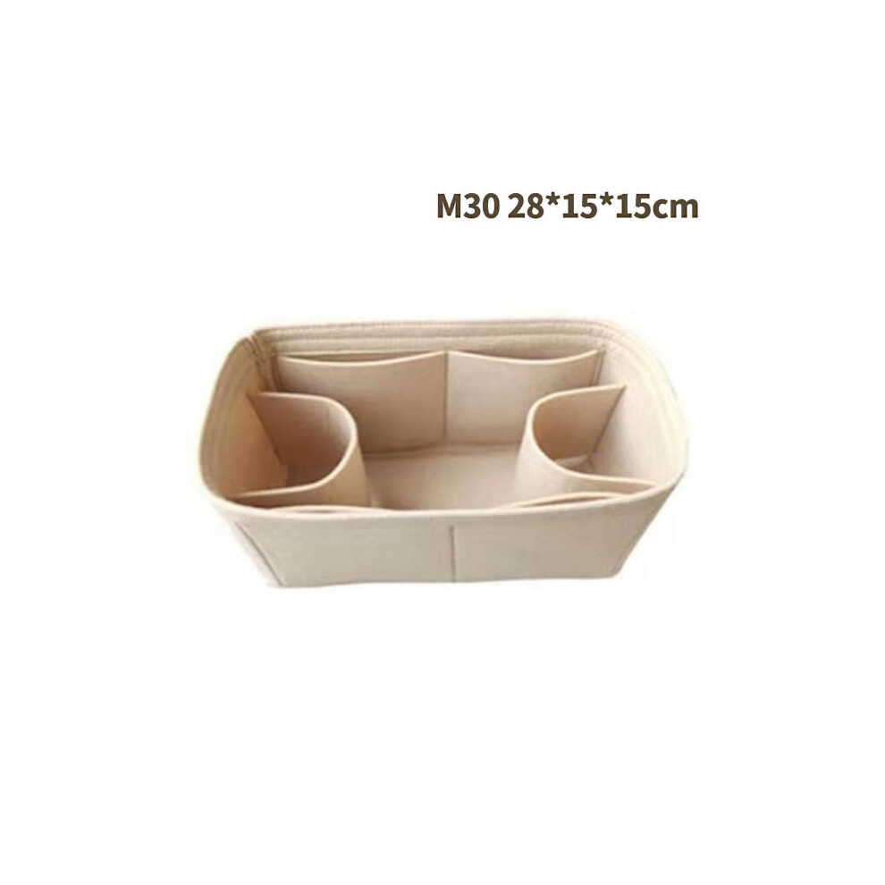Bag Organizer Felt Cloth Insert 25 30 35 Makeup Handbag Coffe StyleC M Khaki StyleA M