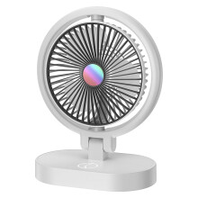 Small Fan 2023usb Rechargeable Night Light Small Fan Portable Mini Desktop Electric Fan Silent Cycle Electric Fan