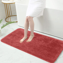Bath Rugs for Bathroom Non Slip, Microfiber Washable Claret Large Bathroom Mat, Absorbent Shaggy Shower Floor Mat, Bath Rug Runner 16"X24"