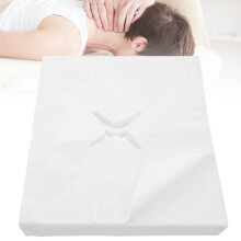 400Pcs Disposable Massage Face Cradle Covers Compatible with Massage Table & Bench Headrests, Super Comfy Non-Woven Nose Slit Cloths